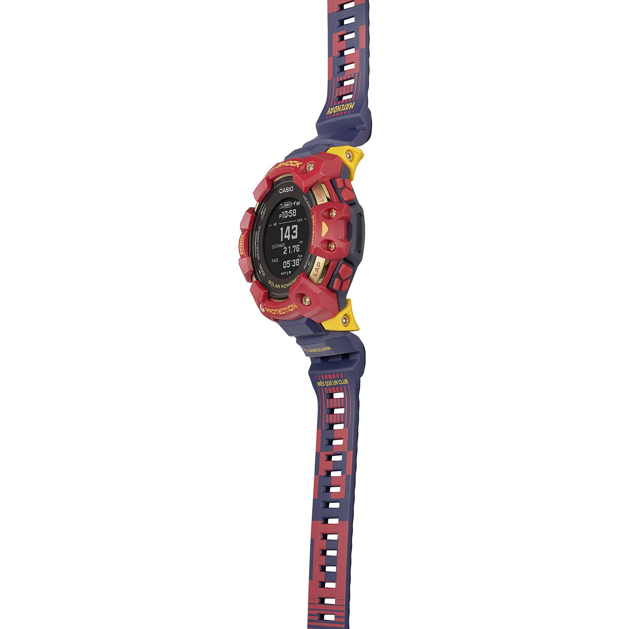 Casio Casio G-Shock GBD-H1000BAR-4DR (GBD-H1000BAR-4) электронные мужские часы часы крупный план синий циферблата