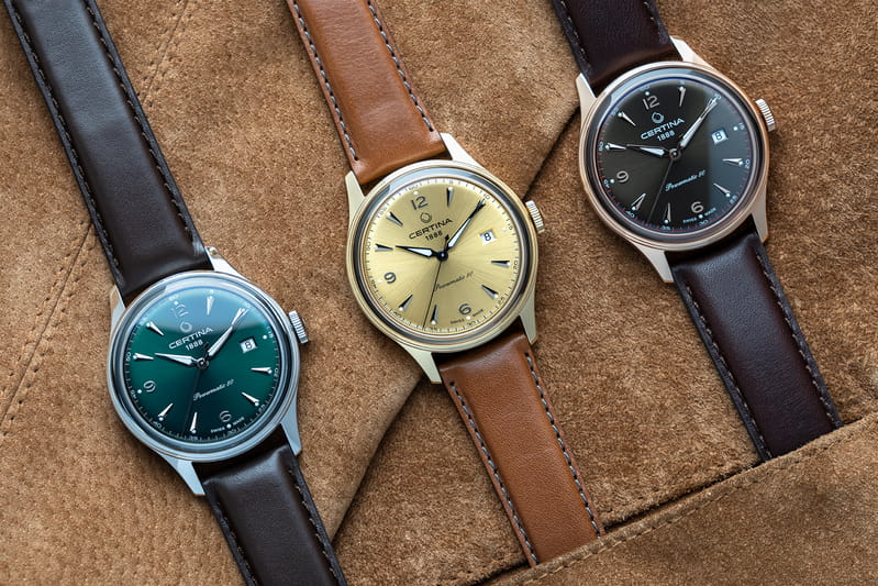 Оригинальные часы Certina Certina Heritage DS Powermatic 80 C038.407.16.097.00 механические калибр механизма powermatic 80.611 общий вид