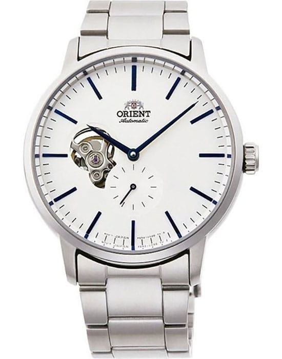 Orient Orient Automatic RA-AR0102S (RN-AR0102S)  RA-AR0102S механические мужские часы белый циферблат, браслет нержавеющая сталь — вид спереди