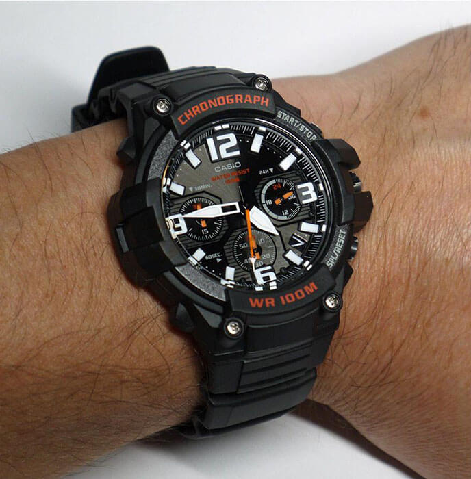 Casio Casio Collection MCW-100H-1A мужские часы черный циферблат на запястье