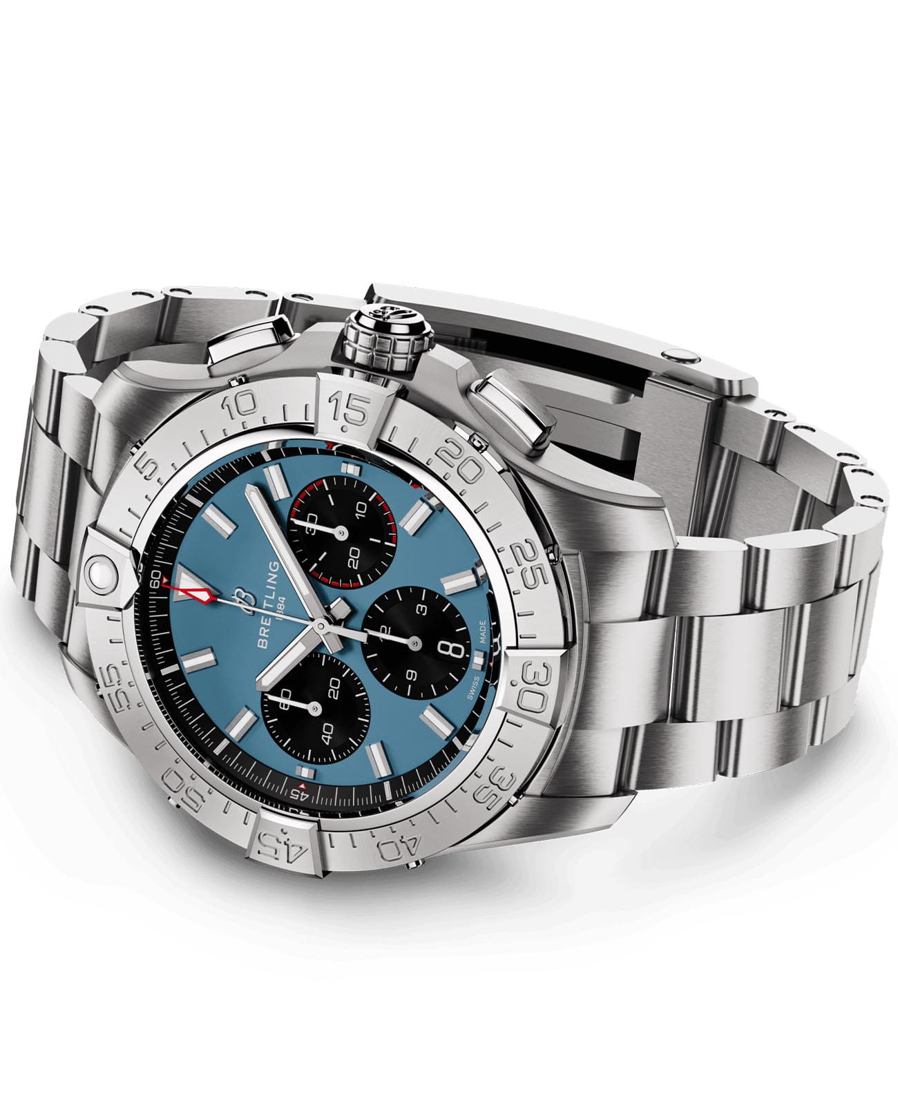 Breitling Breitling Avenger B01 Chronograph 44 AB0147101C1A1, avenger швейцария мужские часы на браслете нержавеющая сталь боковой вид