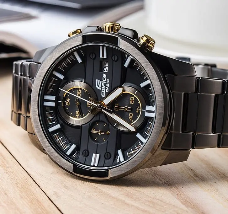 Casio Casio Edifice EFR-543BK-1A9 мужские часы черный циферблат на запястье