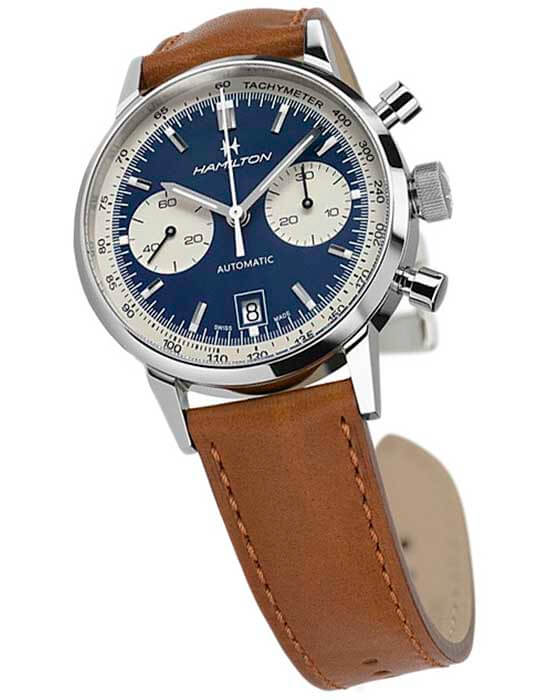 Hamilton Hamilton American Classic Intra-Matic Auto Chrono H38416541, american classic швейцария мужские часы на браслете кожаный боковой вид