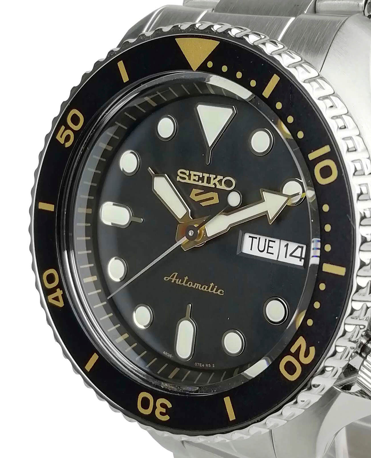 Seiko Seiko 5 Sports SRPD57K1S  — детали корпуса и нержавеющая сталь