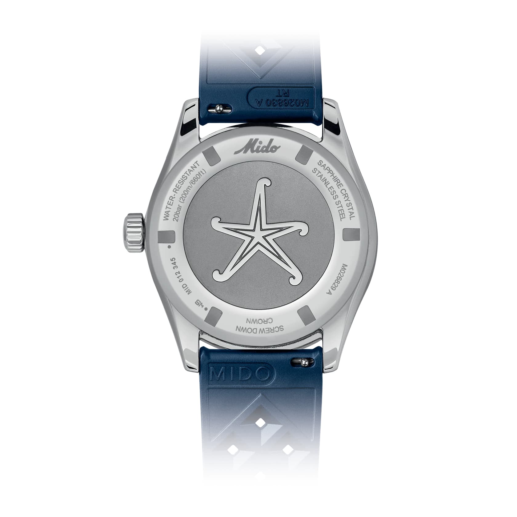 Mido Mido Ocean Star Decompression Worldtimer 200 M026.829.17.041.00, ocean star швейцария мужские часы на браслете каучук боковой вид
