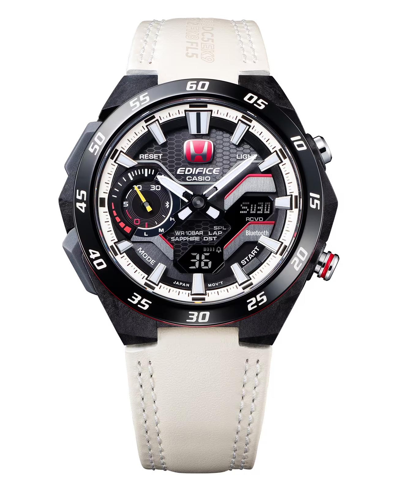 Casio Casio Edifice Windflow ECB-2200HTR-1A кварцевые мужские часы часы крупный план черный циферблата