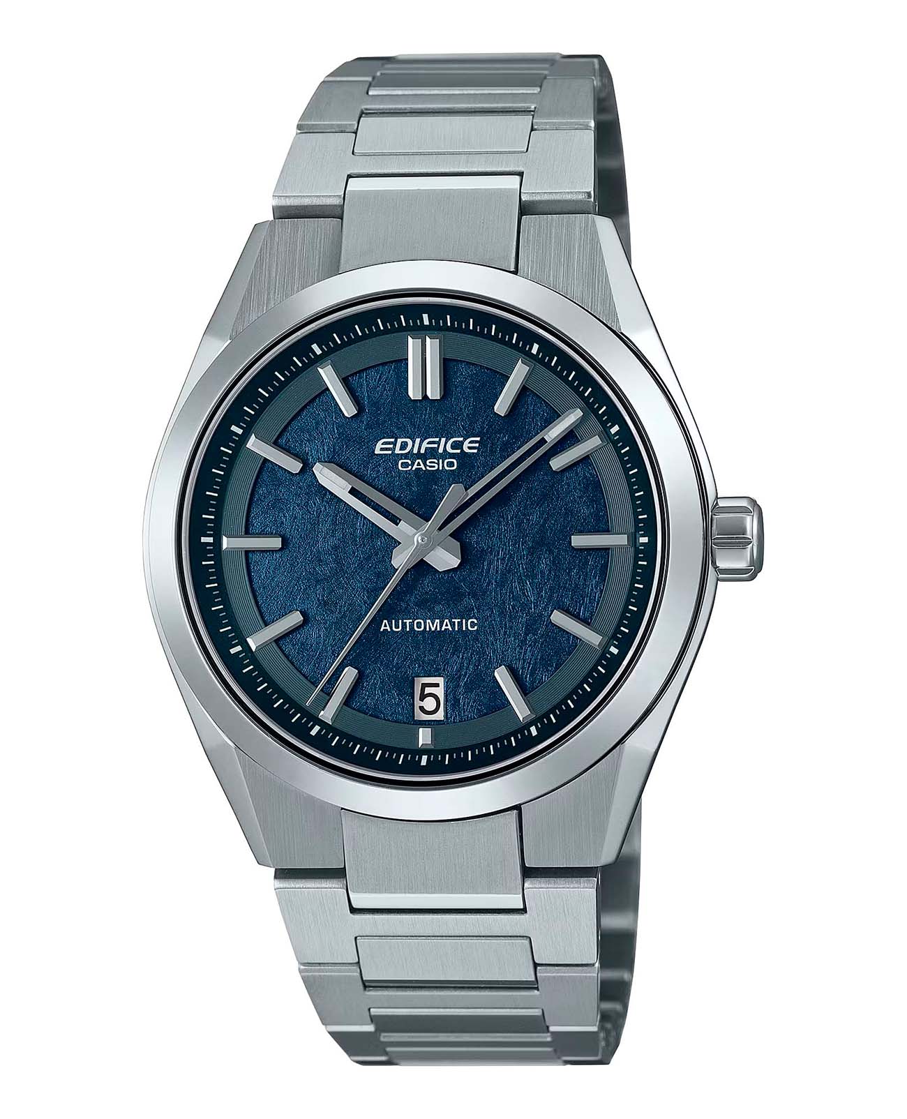 Casio Casio Edifice EFK-100D-2A Edifice Automatic EFK-100D-2A механические мужские часы синий циферблат, браслет нержавеющая сталь — вид спереди