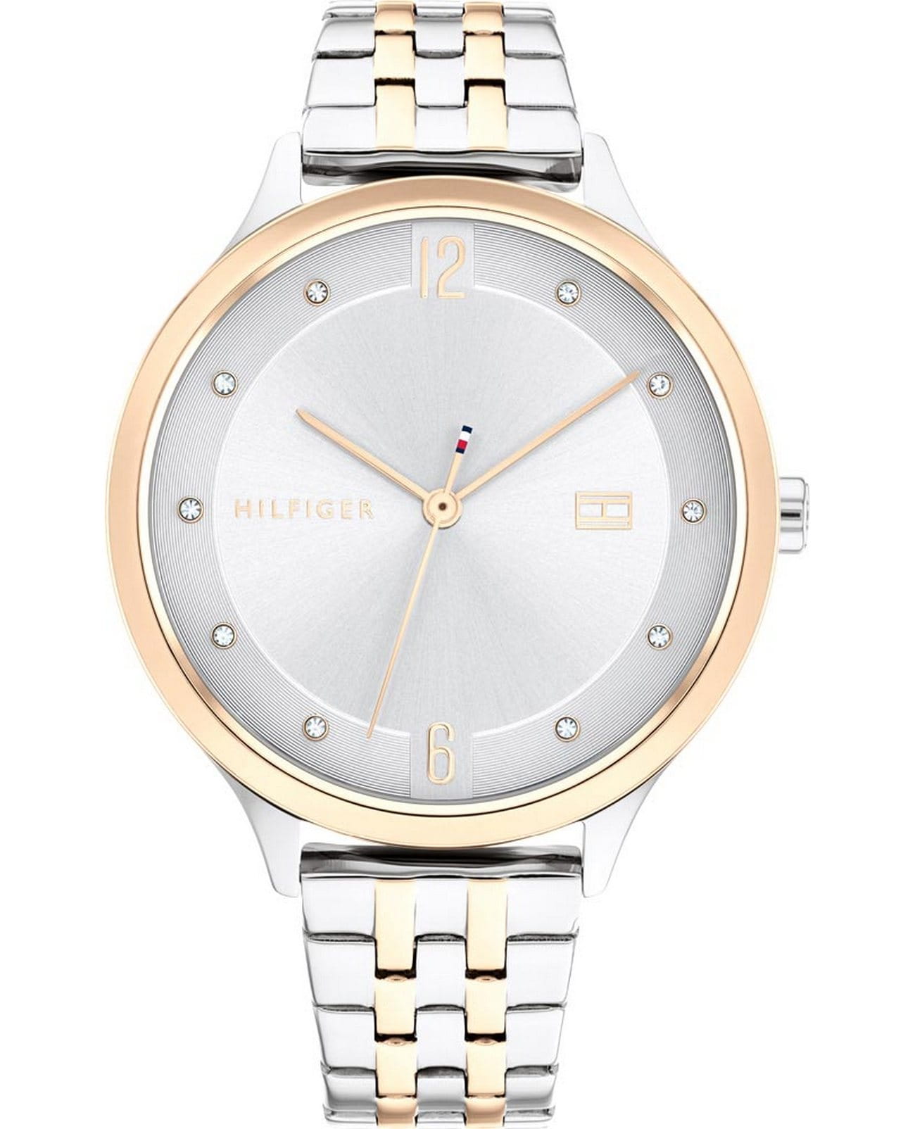 Tommy Hilfiger Tommy Hilfiger Classic 1782434  1782434 кварцевые женские часы серебристый циферблат, браслет нержавеющая сталь — вид спереди