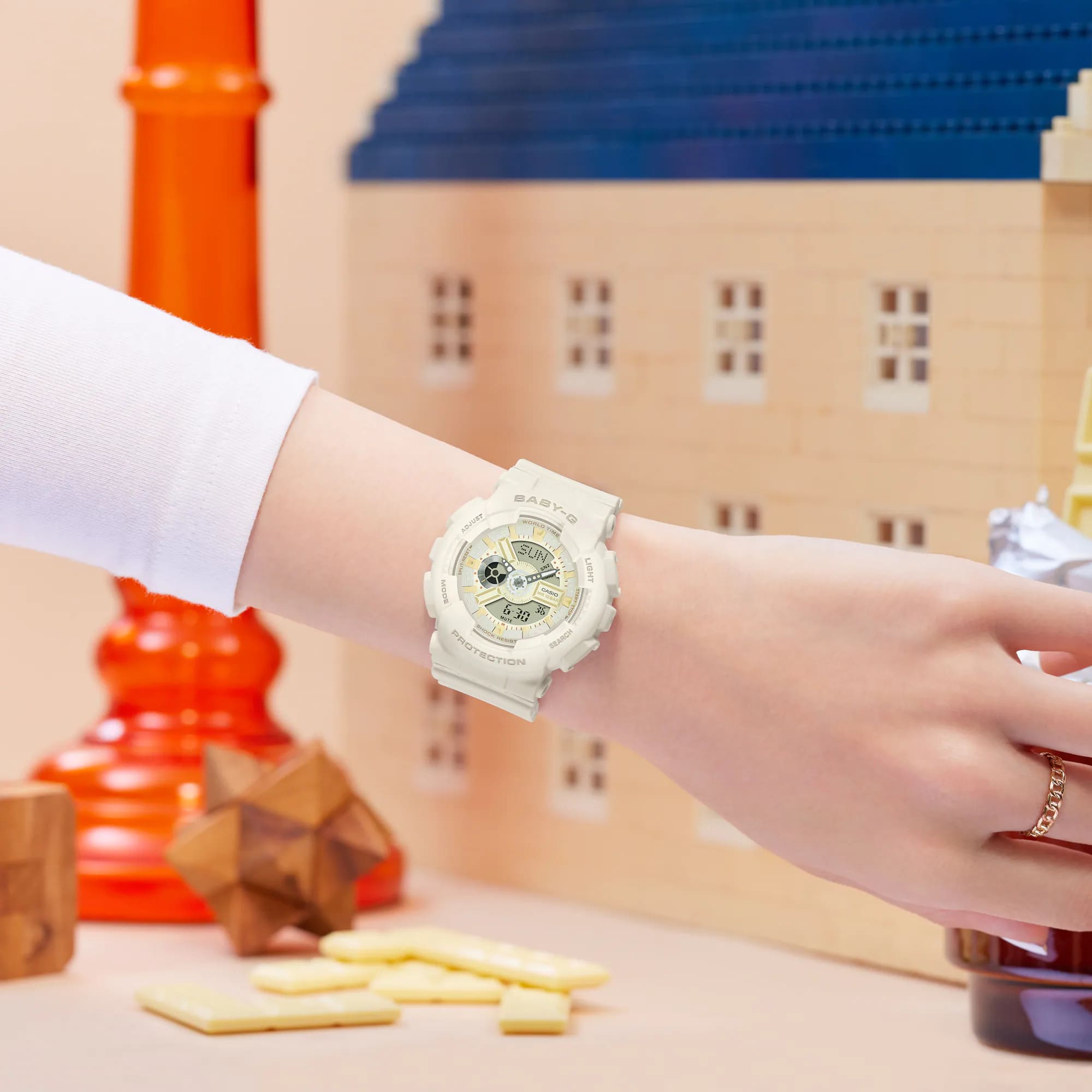 Casio Casio Baby-G BA-110XSW-7A, baby-g япония женские часы на браслете пластик боковой вид