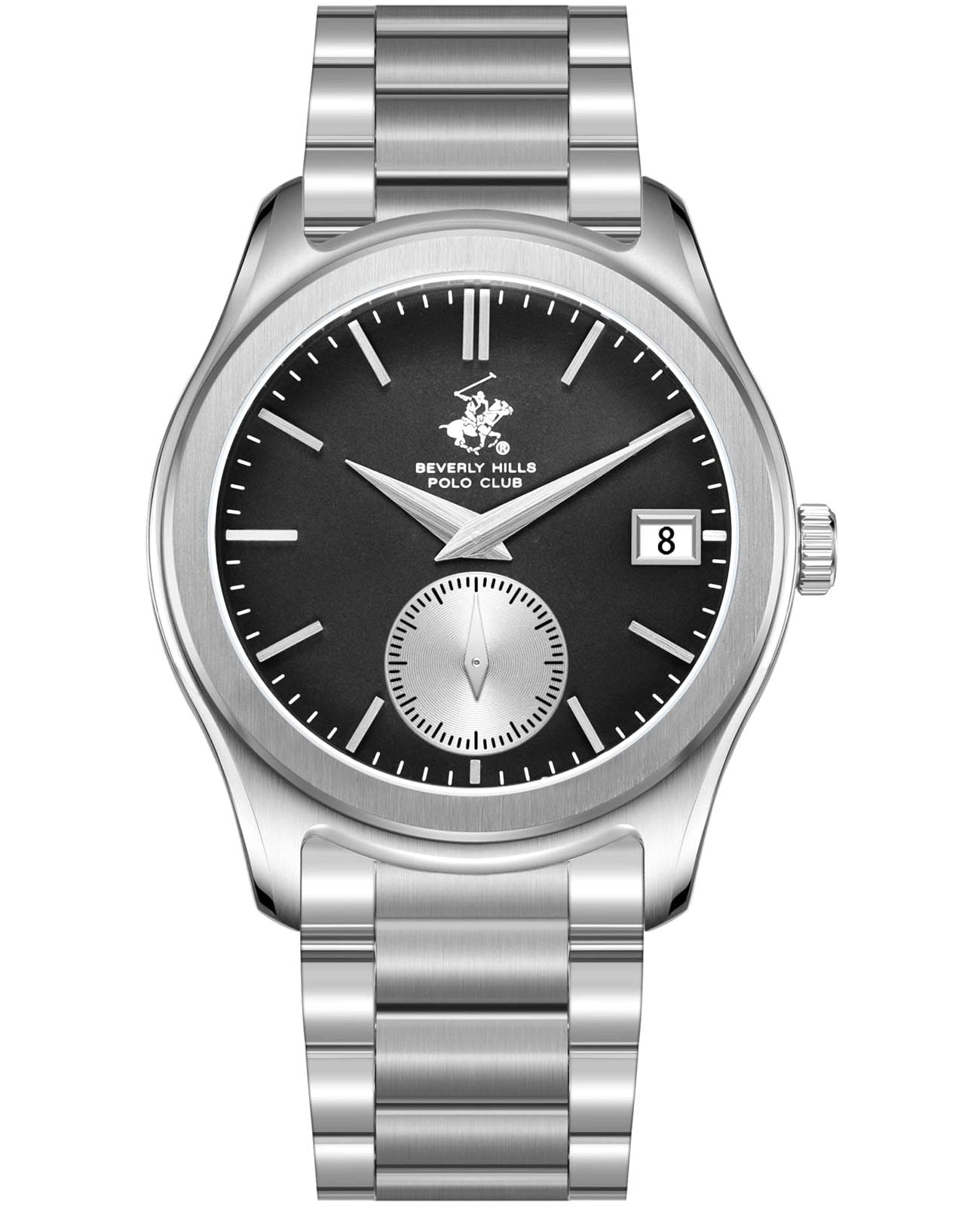 Beverly Hills Polo Club Beverly Hills Polo Club BP3772X.350  BP3772X.350 кварцевые мужские часы черный циферблат, браслет нержавеющая сталь — вид спереди