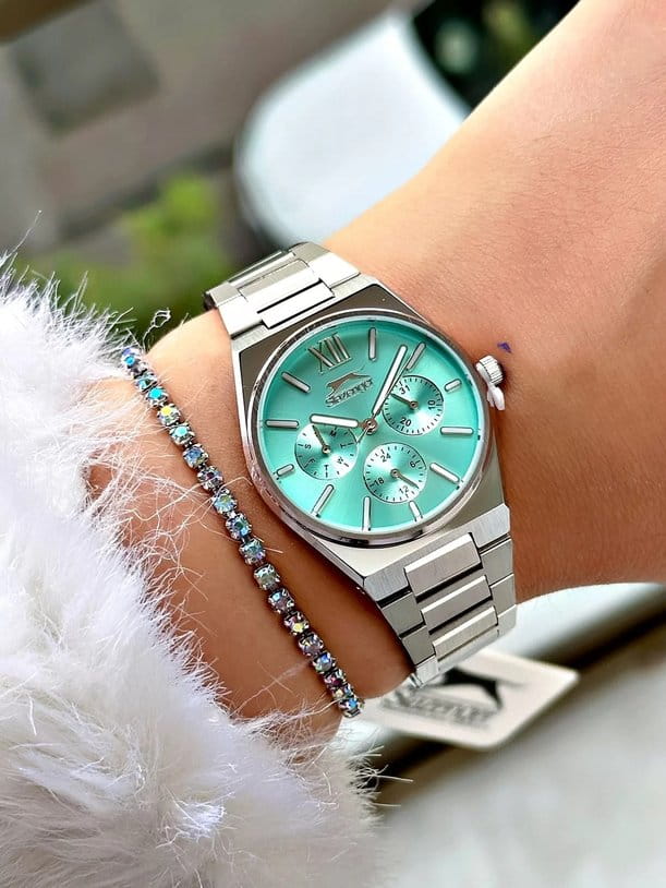 Slazenger Slazenger SL.09.2243.4.05 женские часы бирюзовый циферблат на запястье