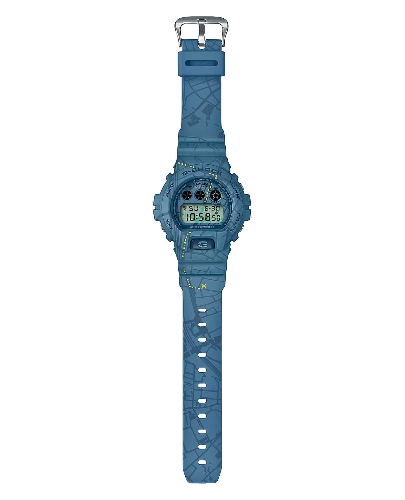 Casio Casio G-Shock DW-6900SBY-2 мужские часы синий циферблат на запястье