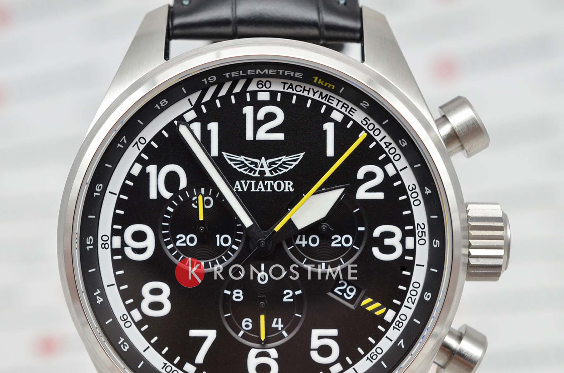 Aviator Aviator Airacobra V.2.25.0.169.4, airacobra швейцария мужские часы на браслете кожаный боковой вид