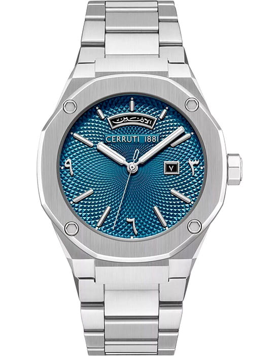 Cerruti 1881 Cerruti 1881 Razzuolo CIWGH0084802  CIWGH0084802 кварцевые мужские часы голубой циферблат, браслет нержавеющая сталь — вид спереди