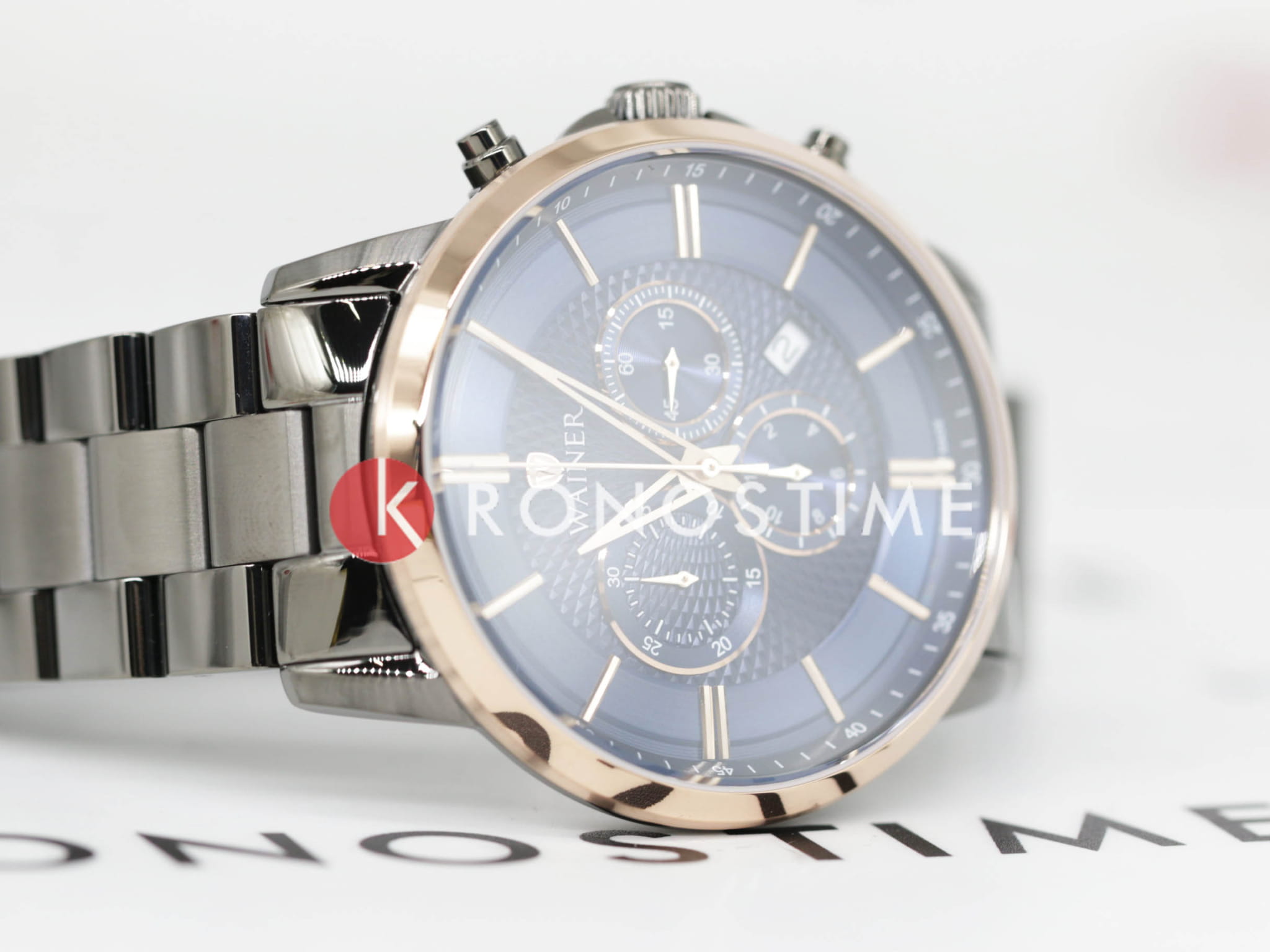 Wainer Wainer Wall Street WA.19515-E кварцевые мужские часы часы крупный план черный циферблата