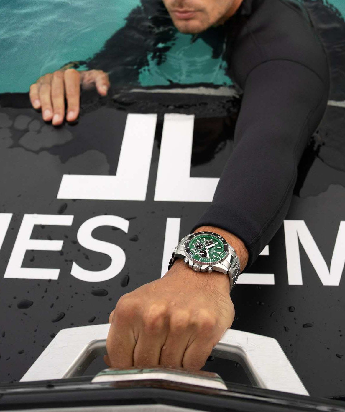 Jacques Lemans Jacques Lemans Liverpool Diver 1-2206i, liverpool австрия мужские часы на браслете нержавеющая сталь боковой вид