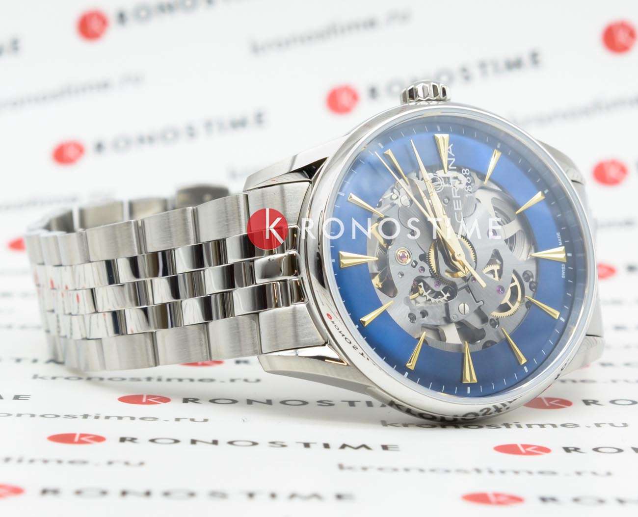 Certina Certina DS-1 Skeleton C029.907.11.041.00 мужские часы синий циферблат на запястье