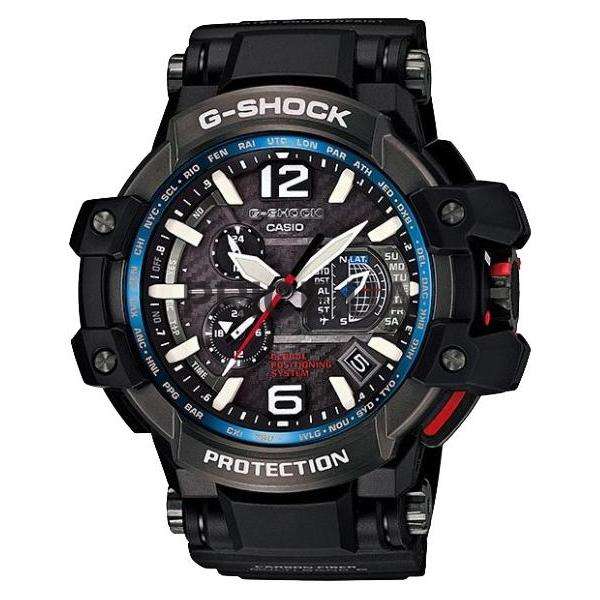 Casio Casio G-Shock GPW-1000-1A  GPW-1000-1A электронные мужские часы черный циферблат, браслет силикон — вид спереди