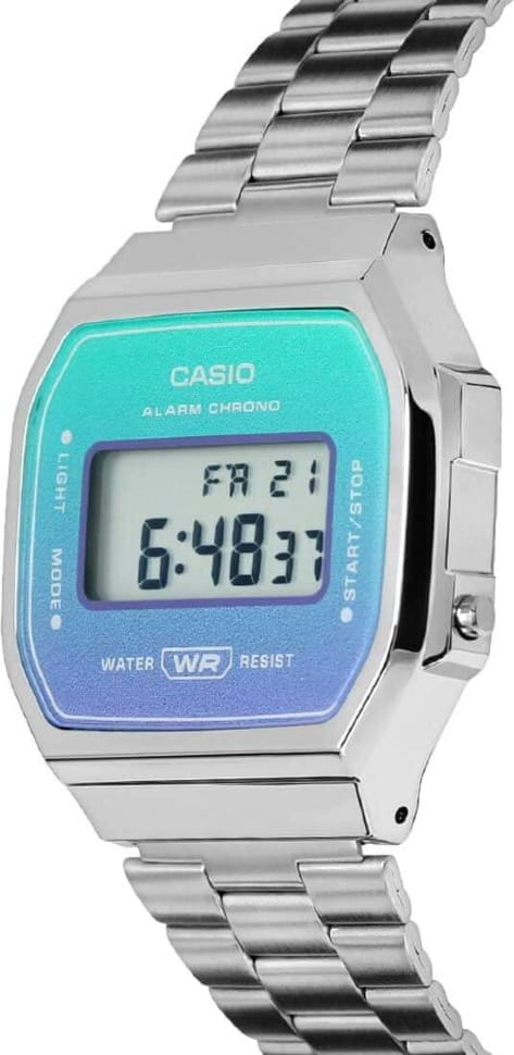 Casio A-168WER-2A мужские часы застежка крупным планом