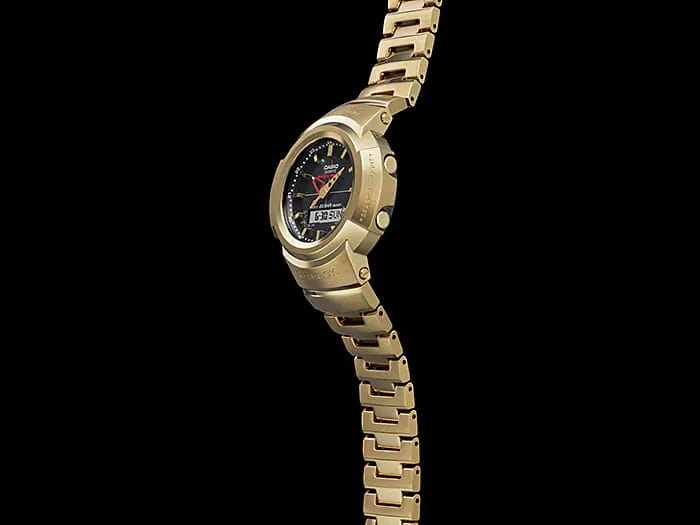 Casio Casio G-Shock AWM-500GD-9ADR электронные мужские часы часы крупный план черный циферблата