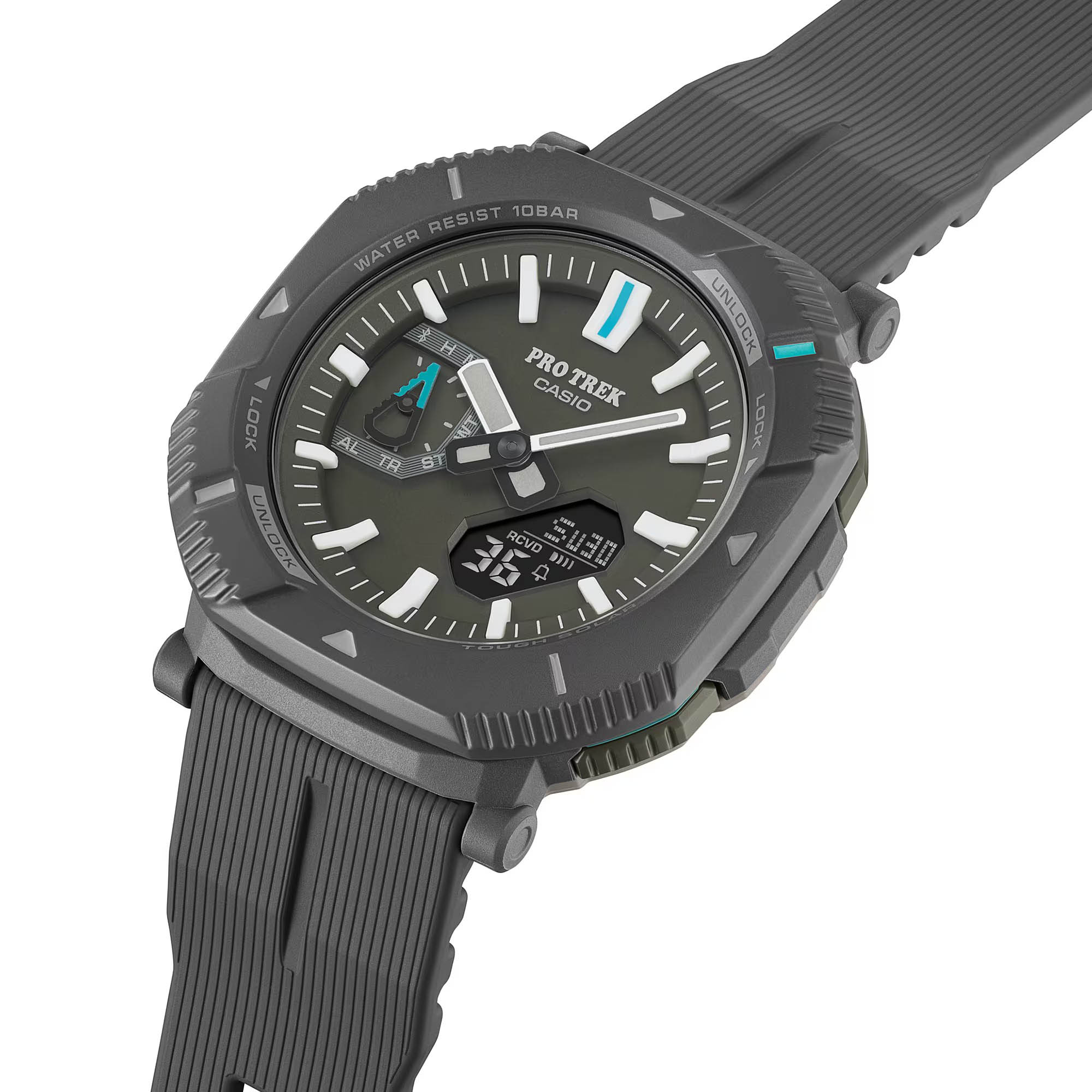 Casio Casio Pro Trek PRJ-B001-1DR (PRJ-B001-1), pro trek япония мужские часы на браслете пластик боковой вид
