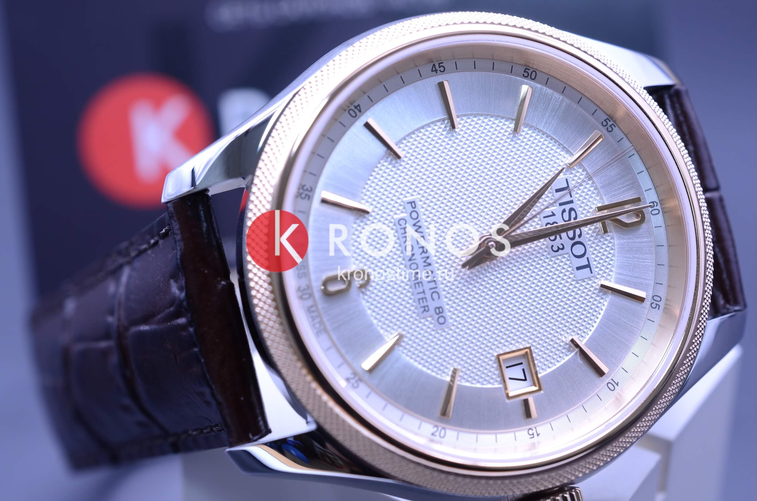 Tissot Tissot Ballade Powermatic 80 COSC T108.408.26.037.00 механические мужские часы часы крупный план серебристый циферблата