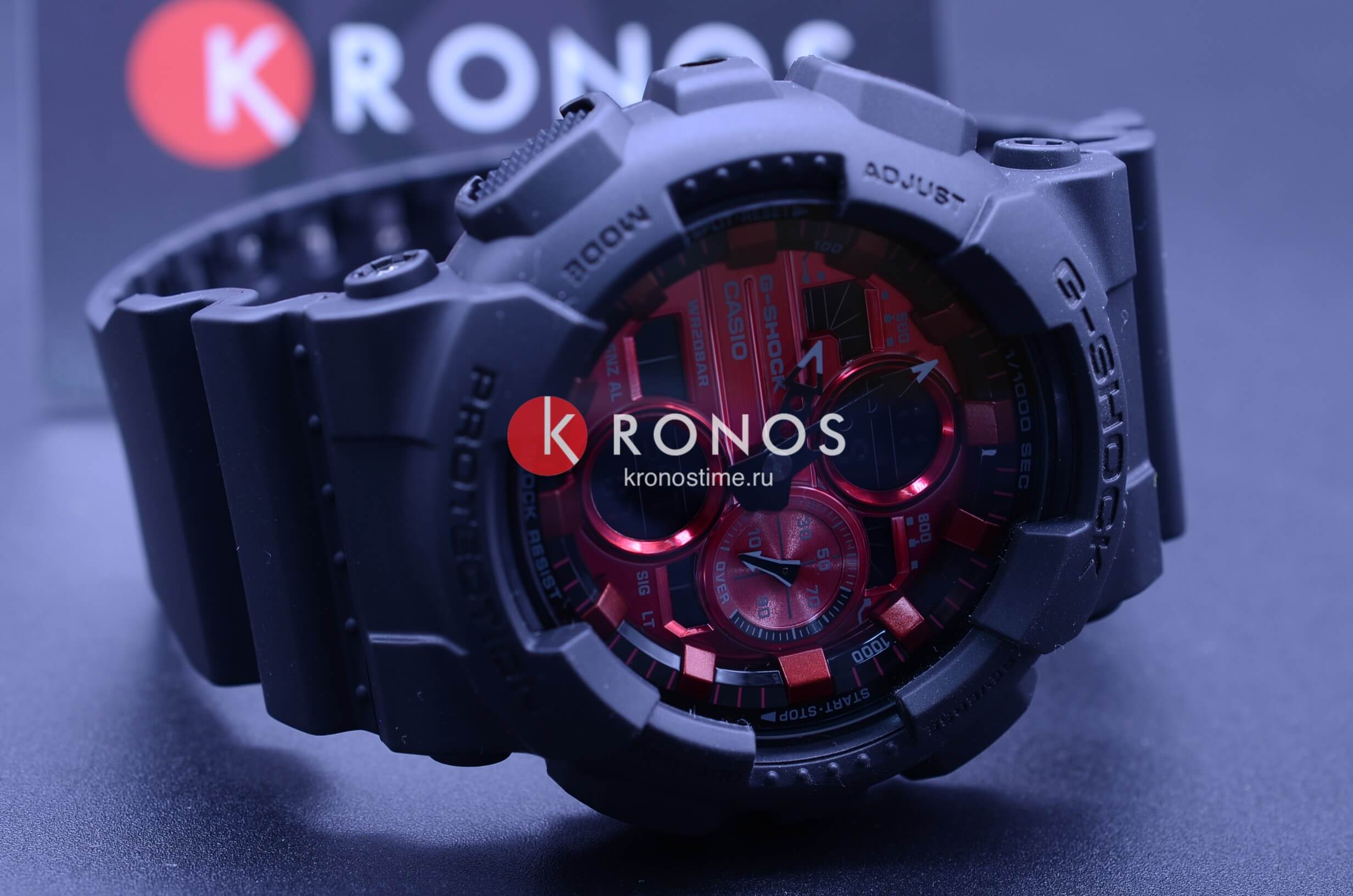 Casio Casio G-Shock GA-140AR-1A, g-shock япония мужские часы на браслете пластик боковой вид