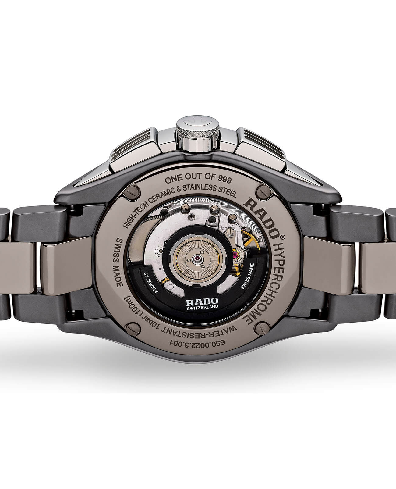 Rado Rado Hyperchrome Automatic Chronograph R32022102, hyperchrome швейцария мужские часы на браслете плазменная керамика + ceramos™ боковой вид