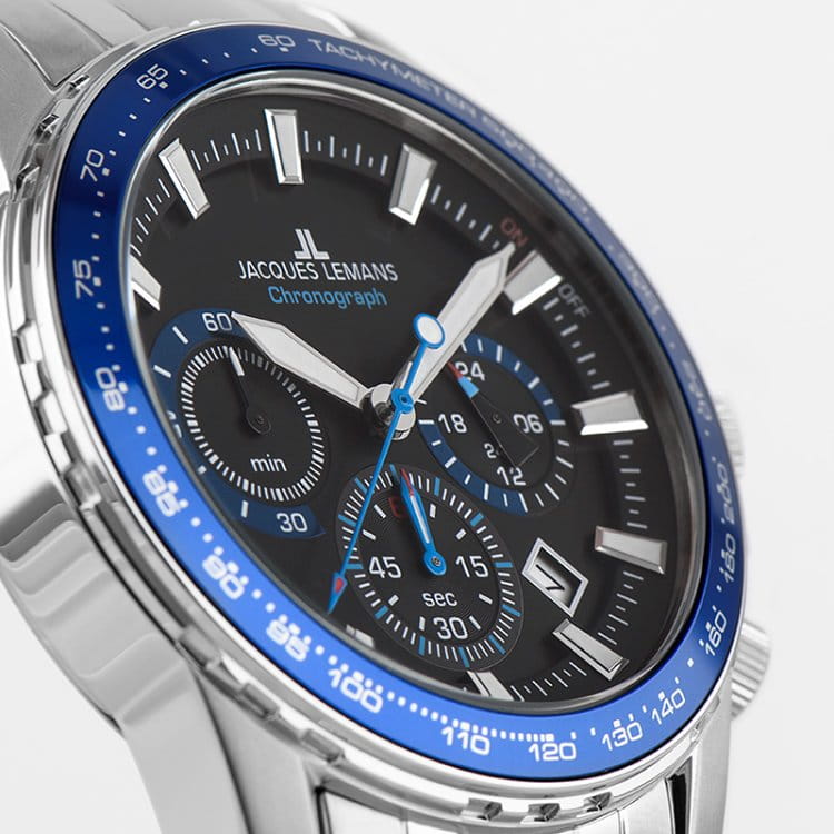 Jacques Lemans Jacques Lemans  Sport 1-2099E,  австрия мужские часы на браслете нержавеющая сталь боковой вид