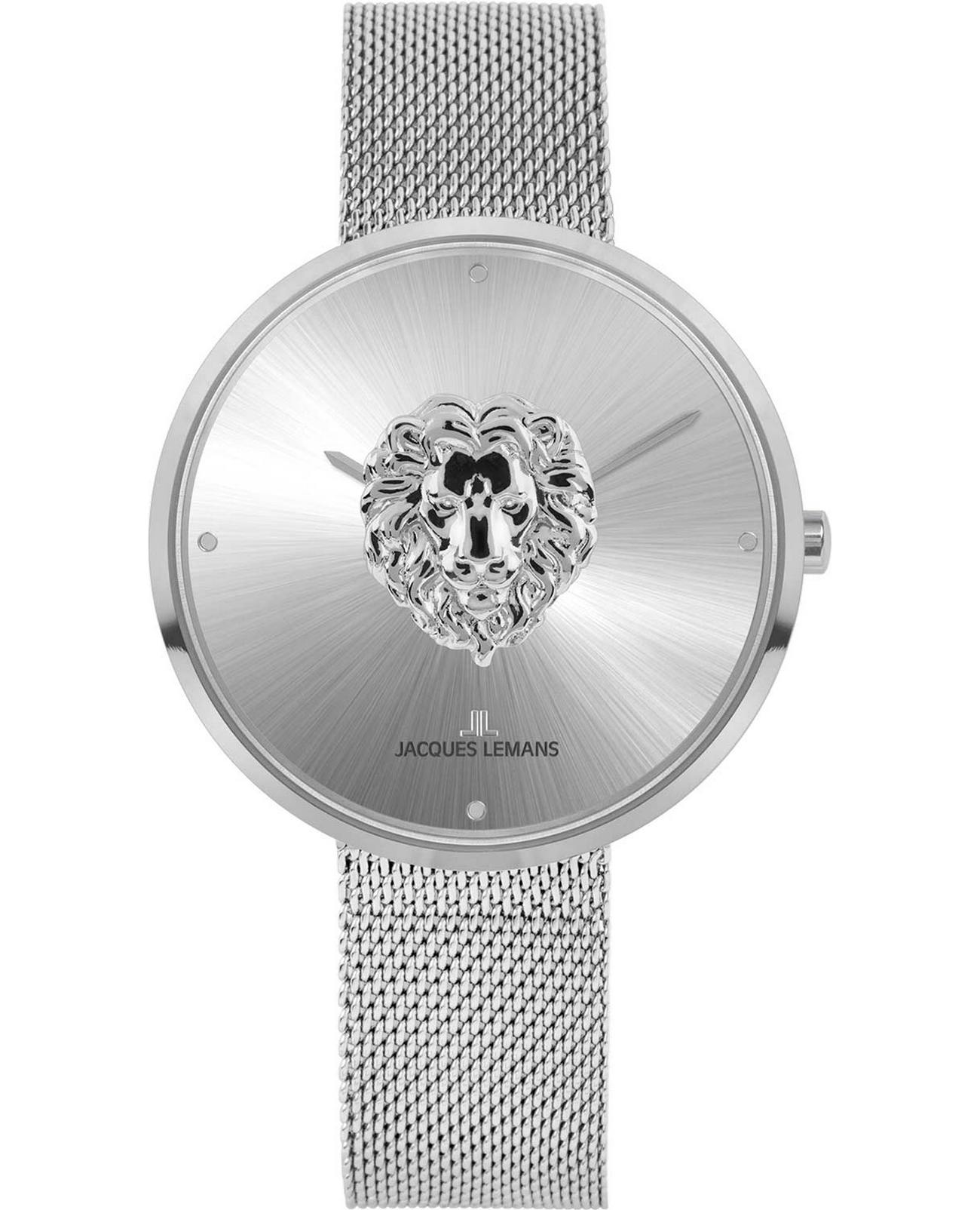 Jacques Lemans Jacques Lemans  Design Collection 1-2092K  1-2092K кварцевые женские часы серебристый циферблат, браслет нержавеющая сталь — вид спереди