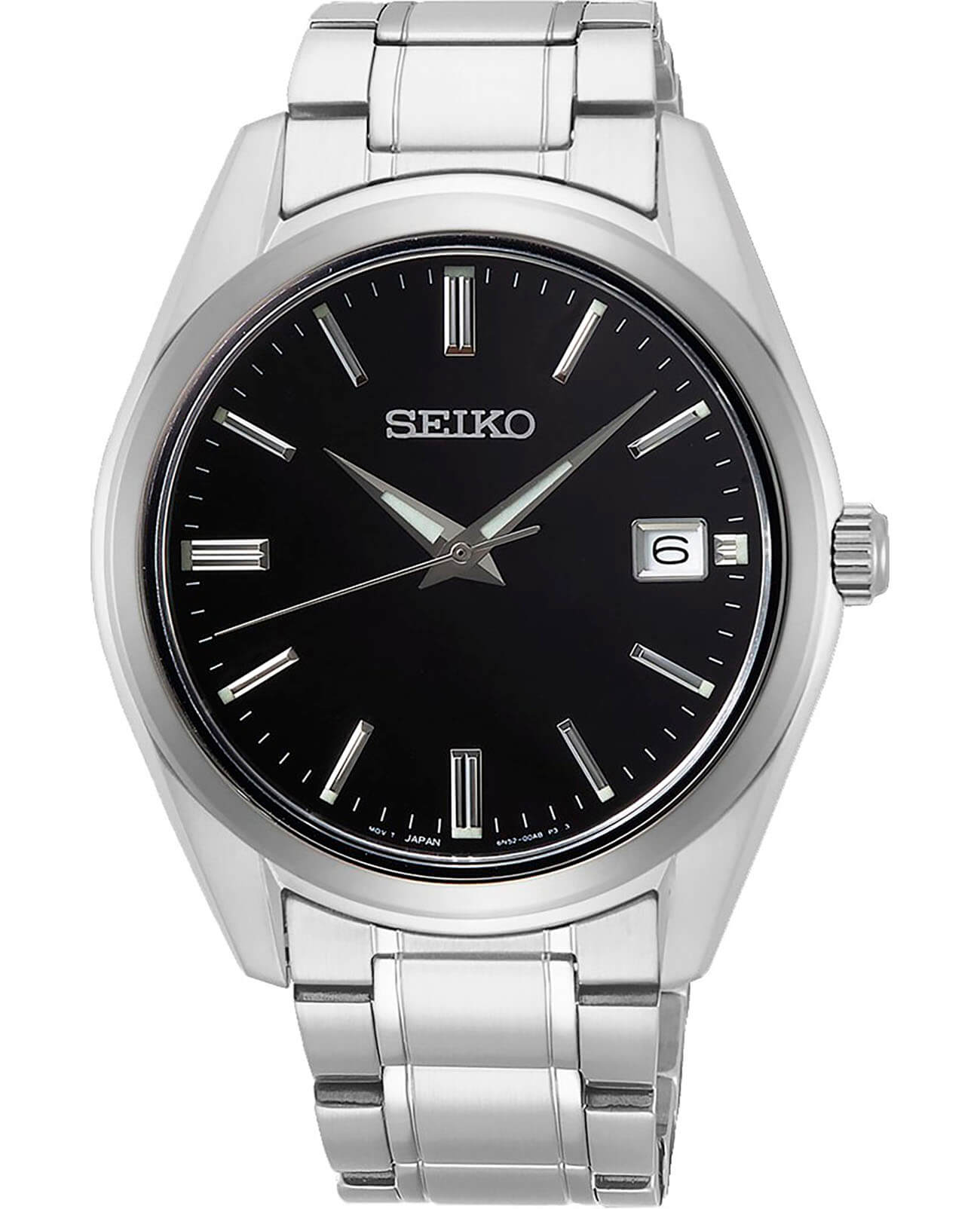Seiko Seiko Conceptual Series Dress SUR311P1  SUR311P1 кварцевые мужские часы черный циферблат, браслет нержавеющая сталь — вид спереди