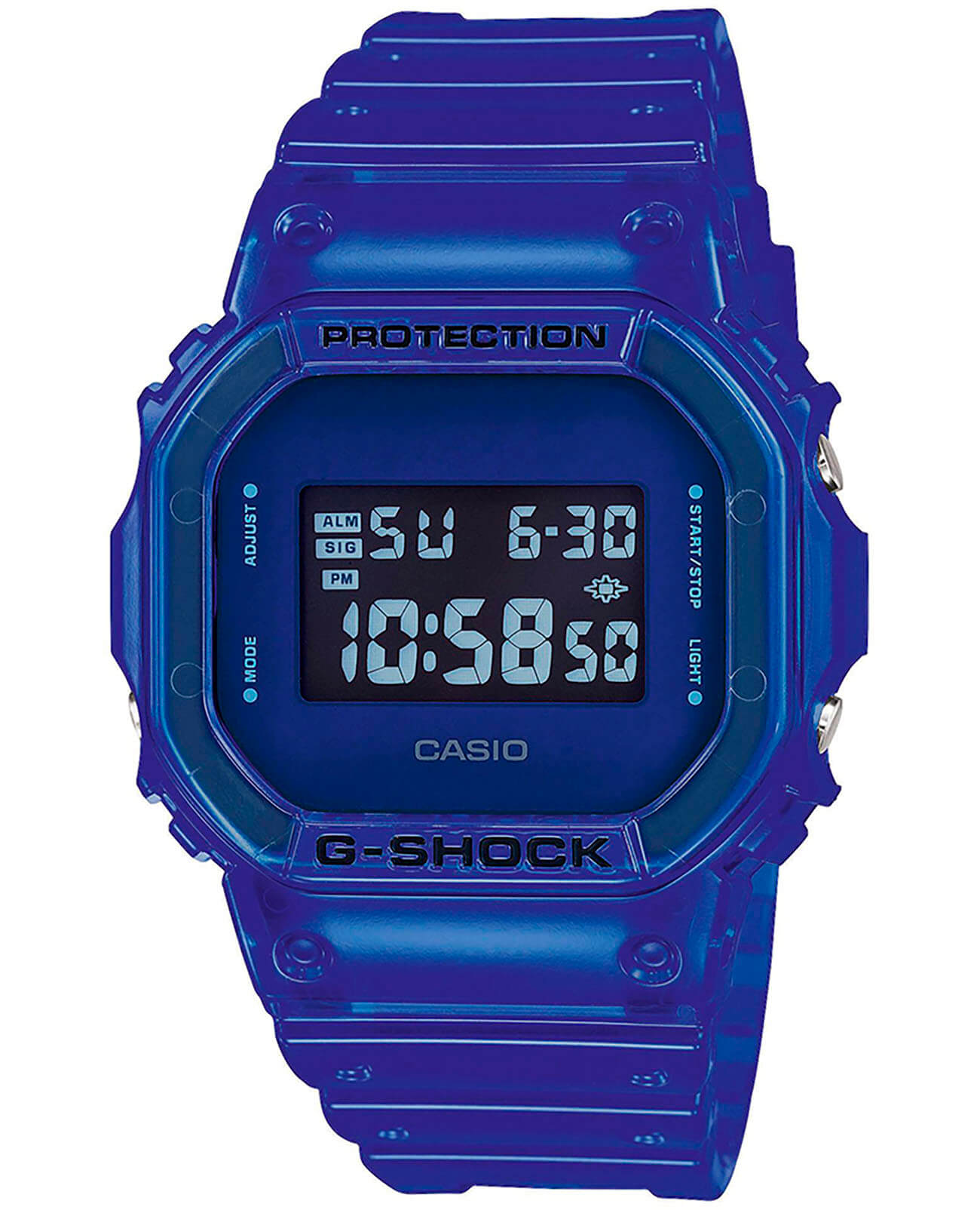 Casio Casio G-Shock DW-5600SB-2 DW-5600 DW-5600SB-2ER электронные мужские часы серый циферблат, браслет пластик — вид спереди