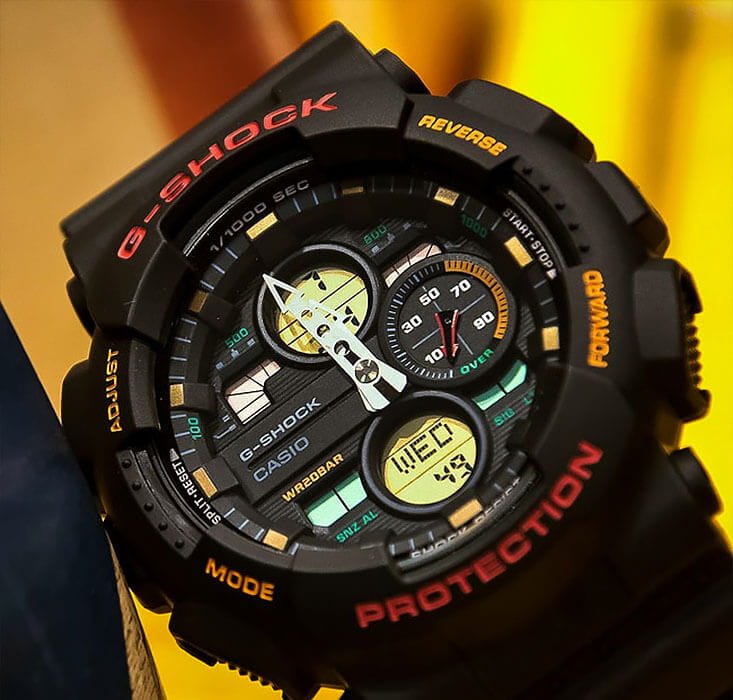 Casio Casio G-Shock GA-140-1A4DR (GA-140-1A4) — полный набор фото мужские часы япония