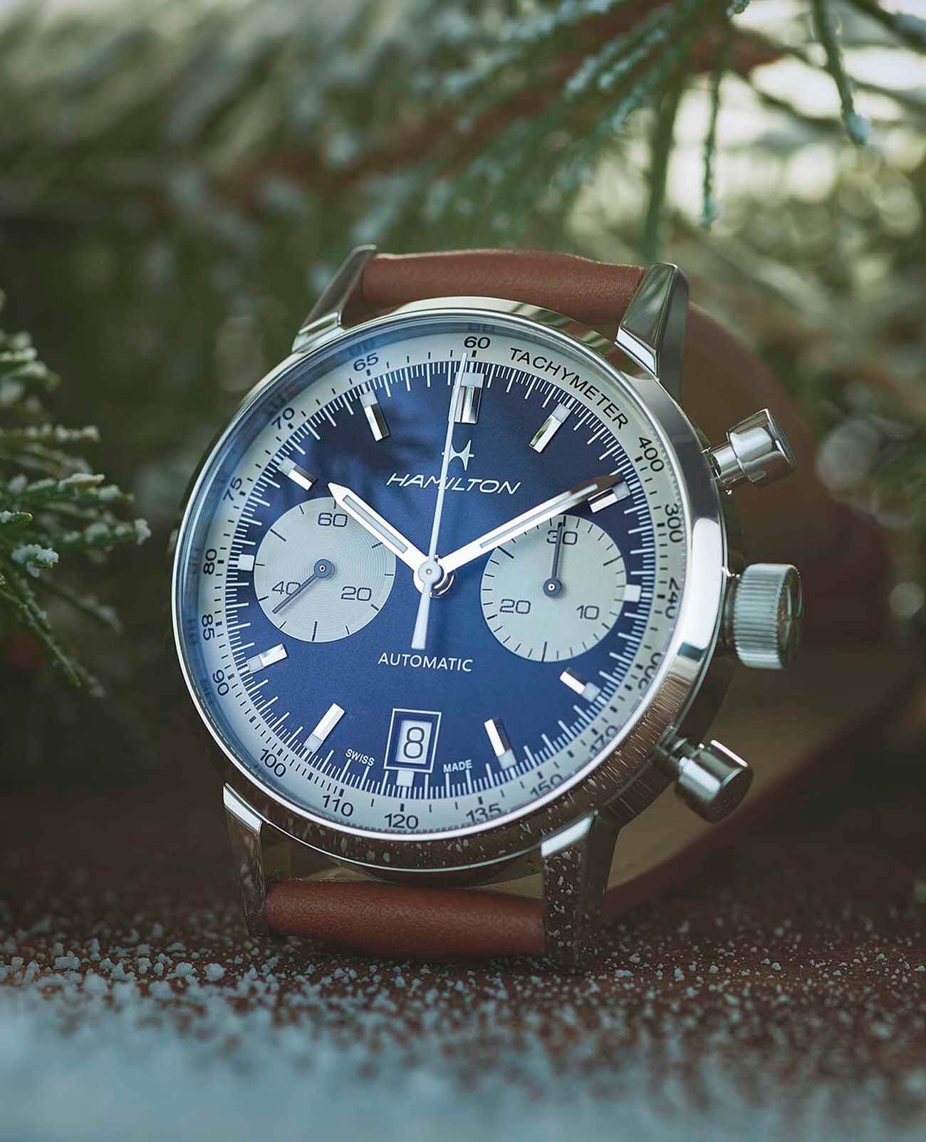 Hamilton Hamilton American Classic Intra-Matic Auto Chrono H38416541 швейцария наручные мужские часы заводная головка с логотипом Hamilton