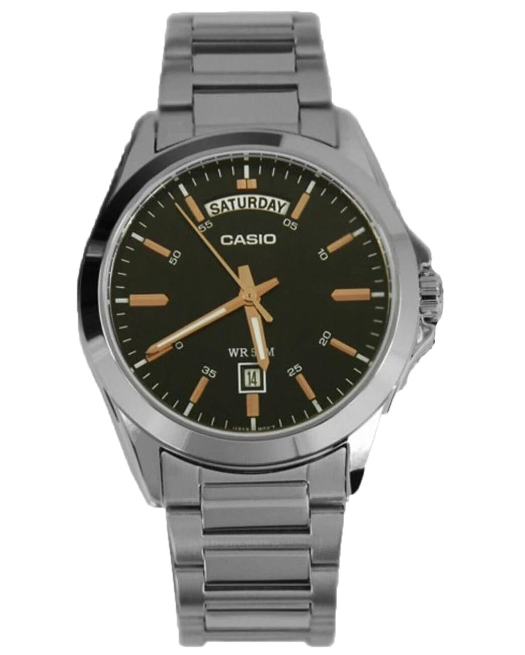 Casio MTP-1370D-1A2 мужские часы застежка крупным планом