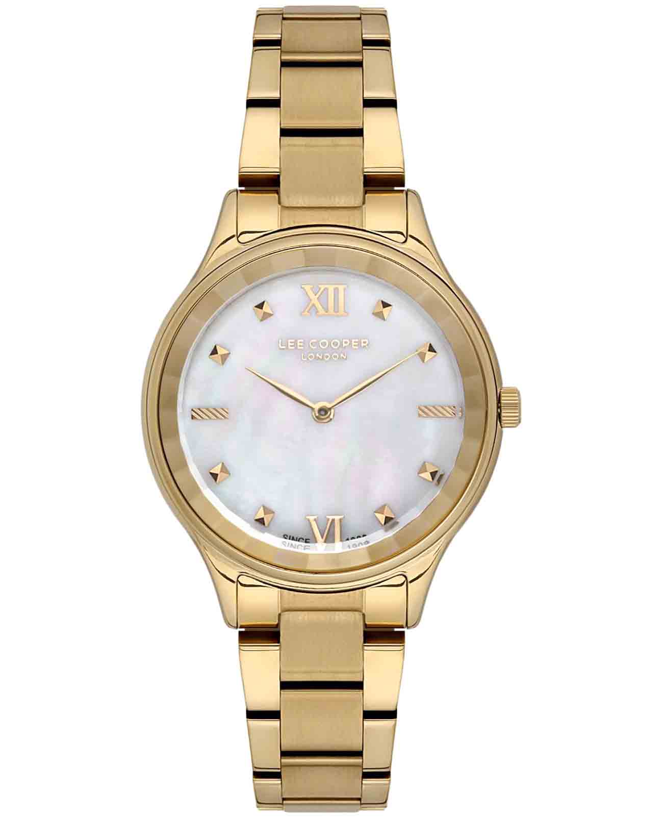 Lee Cooper Lee Cooper LC07113.120  LC07113.120 кварцевые женские часы перламутровый циферблат, браслет нержавеющая сталь с ip-покрытием — вид спереди
