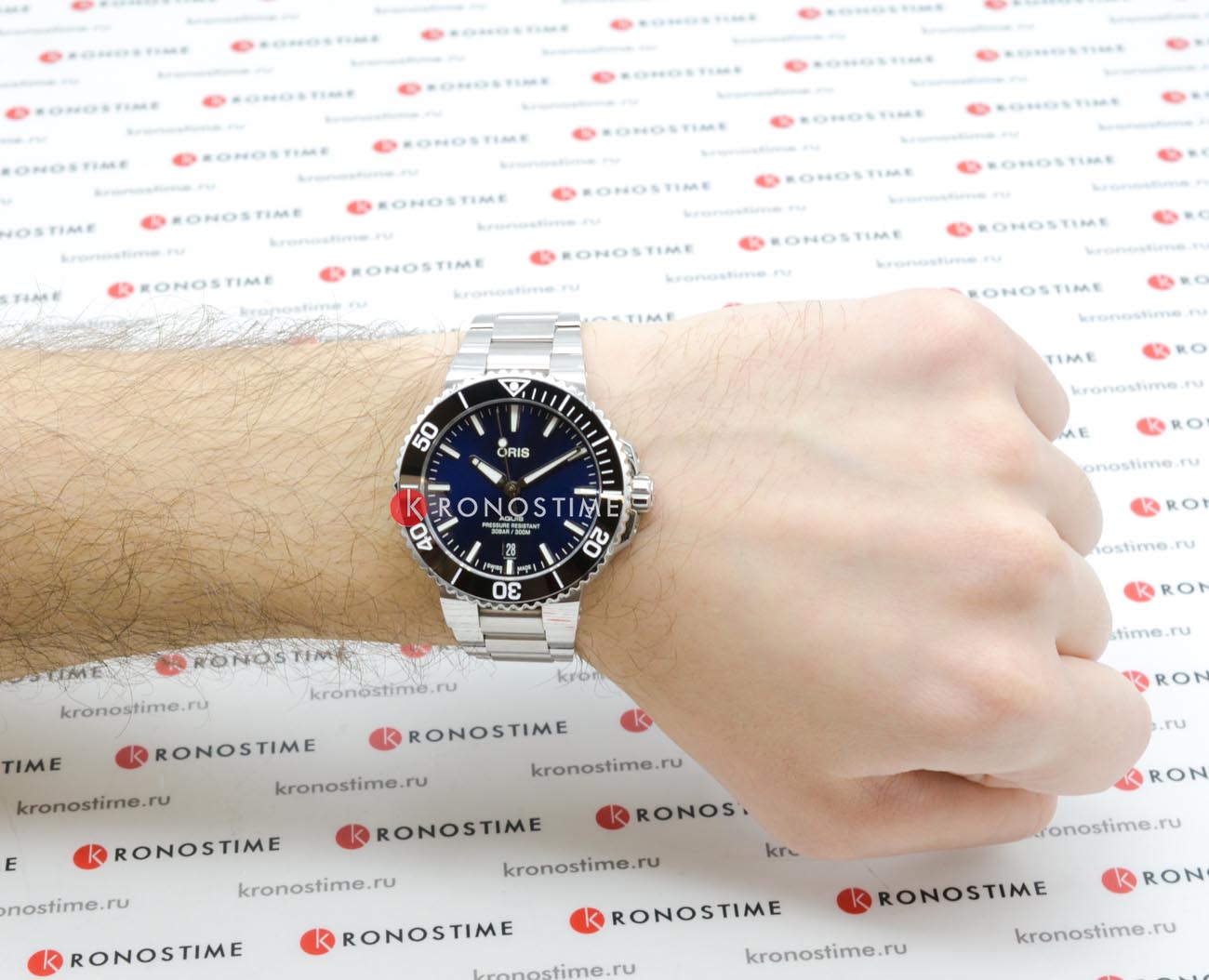 Oris 01 733 7766 4135-07 8 22 05PEB мужские часы застежка крупным планом