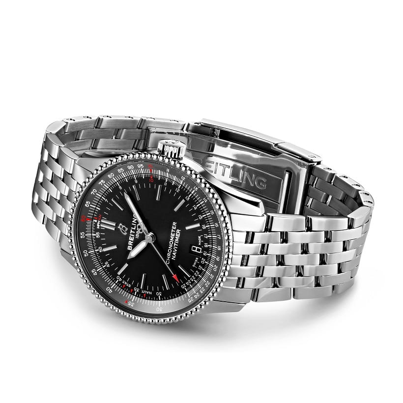 Breitling Breitling Navitimer Automatic 38 A17325241B1A1, navitimer швейцария мужские часы на браслете нержавеющая сталь боковой вид