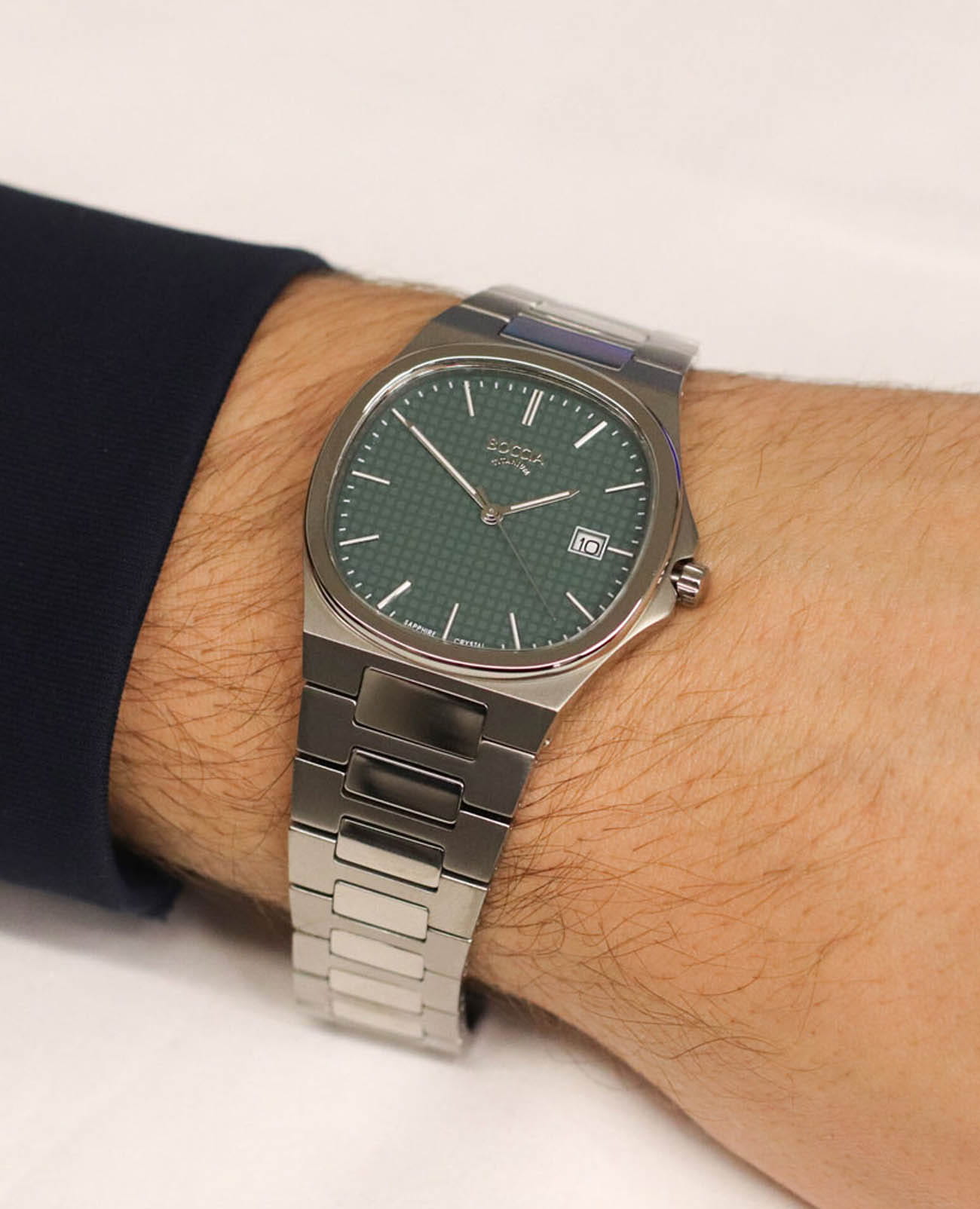 Оригинальные часы Boccia Titanium Boccia Titanium Square 3657-03 кварцевые калибр механизма  seiko gr12 общий вид