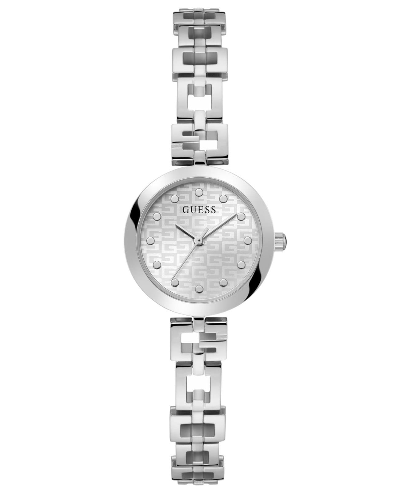 Guess Guess Dress Steel GW0549L1  GW0549L1 кварцевые женские часы серебристый циферблат, браслет нержавеющая сталь — вид спереди