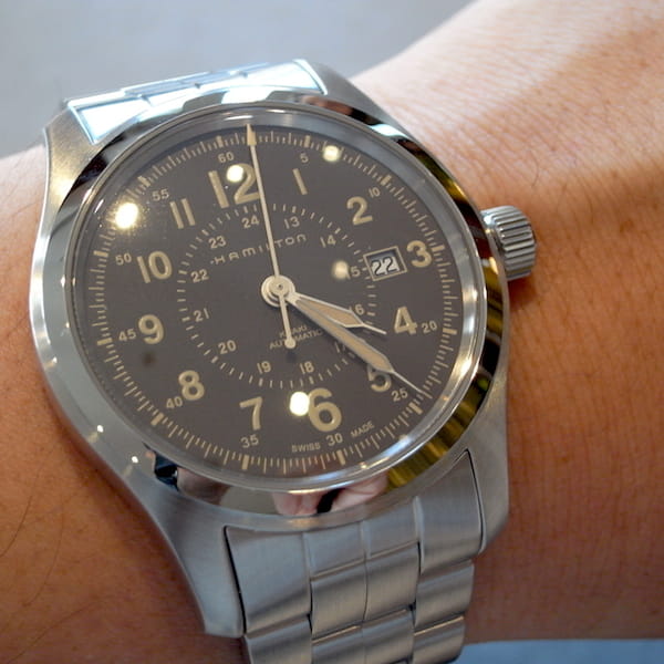 Hamilton Hamilton Khaki Field Auto H70605193 , наручные мужские часы фото под углом