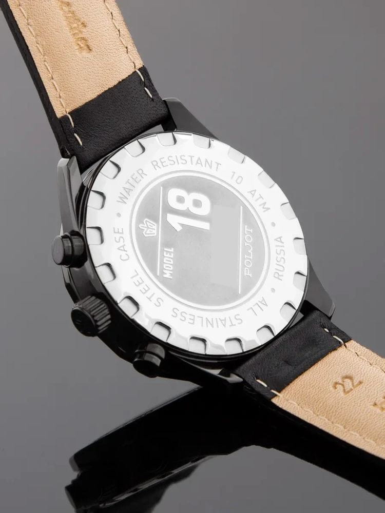 Полет Полет Ладога 6S21.184256,  россия мужские часы на браслете кожаный боковой вид