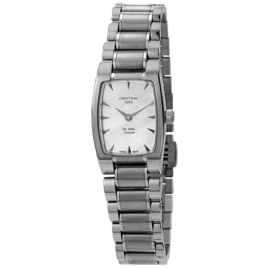 Certina Certina DS Podium C012.109.44.111.00  C0121094411100 кварцевые женские часы перламутровый циферблат, браслет титановый — вид спереди