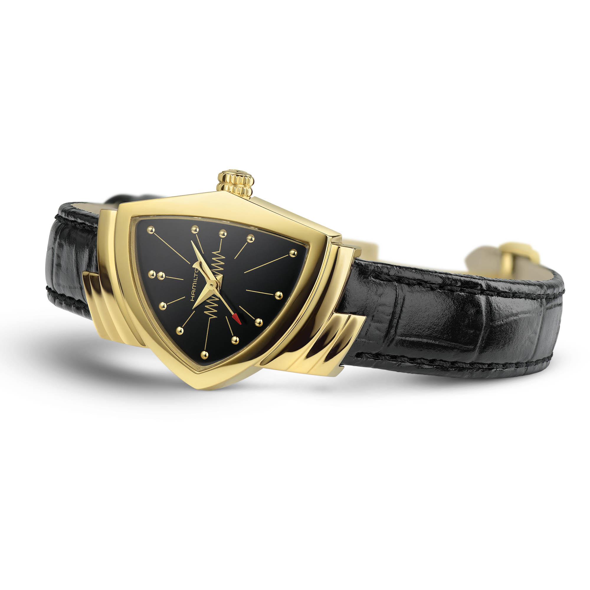 Hamilton Hamilton Ventura Quartz H24101731, ventura швейцария мужские часы на браслете кожаный боковой вид