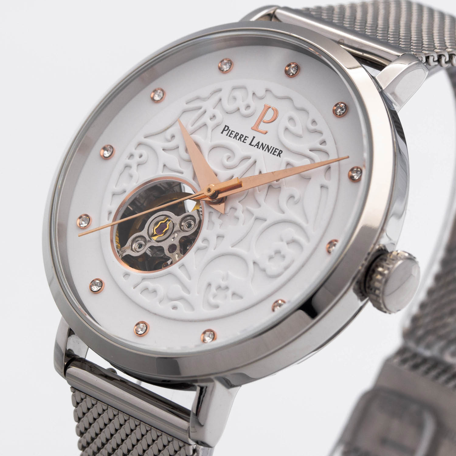 Pierre Lannier Pierre Lannier Eolia 311D601 механические женские часы часы крупный план белый циферблата