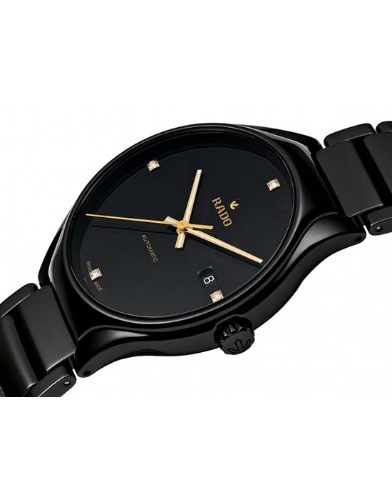 Rado Rado True Diamonds R27238712 кварцевые мужские часы часы крупный план черный циферблата
