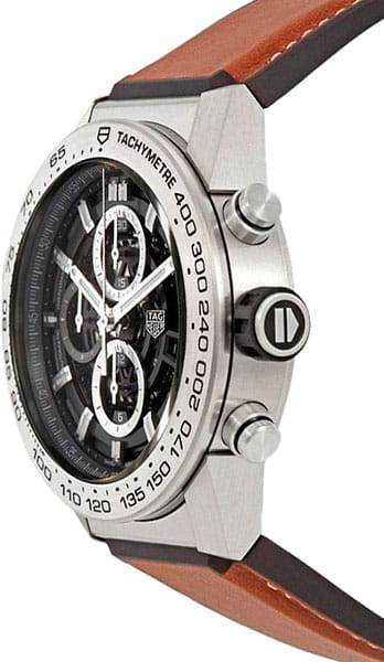 TAG Heuer TAG Heuer Carrera CAR2A8A.FT6072, carrera швейцария мужские часы на браслете кожаный боковой вид