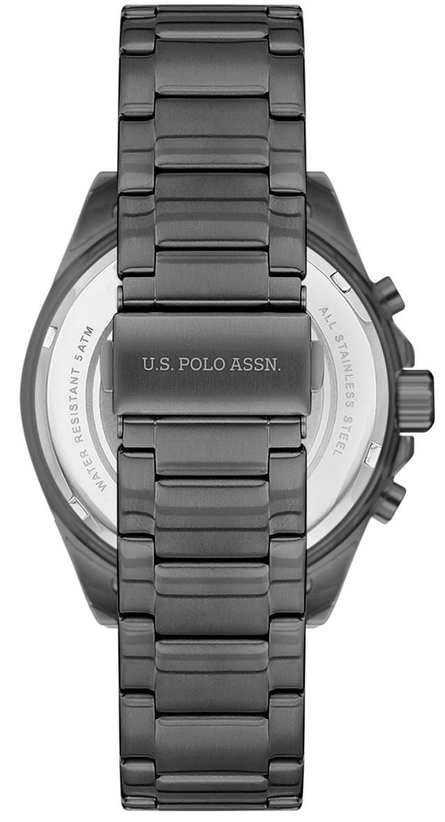 U.S. Polo Assn. U.S. Polo Assn. Crossing USPA1040-06,  сша мужские часы на браслете нержавеющая сталь 316l боковой вид