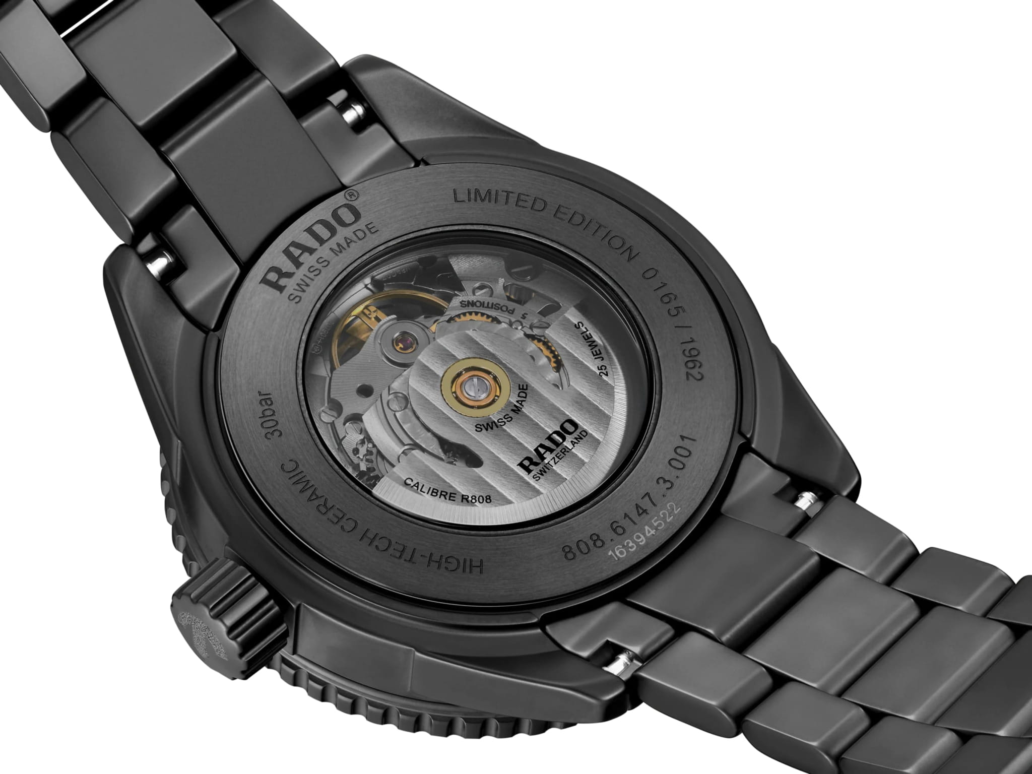 Rado Rado Captain Cook High-Tech Ceramic R32147162, captain cook швейцария мужские часы на браслете высокотехнологичная керамика + титан боковой вид