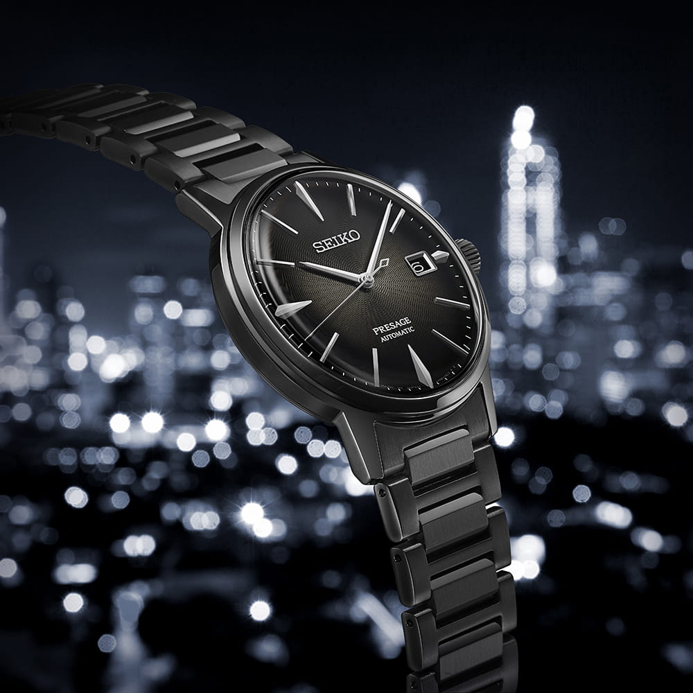 Seiko SRPJ15J1 мужские часы застежка крупным планом